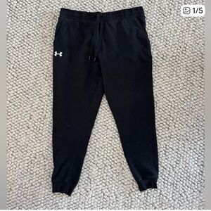 Under Armour Womens XL Black Capri Sweatpants W/Pockets